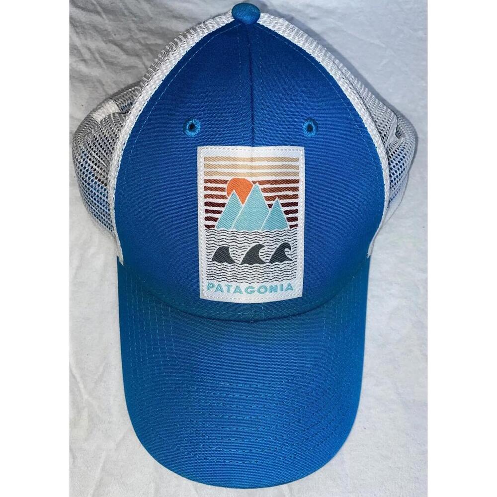 RARE! Patagonia Mesh Patch Ocean Sunset Mountain Color Panel Trucker Vintage Hat